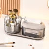 Multi-functional desktop tissue box, makeup brush bucket, pen holder, rotating tissue box, makeup storage bucket, living room Application Scenario